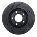 Picture of R1 96-98 Mazda MPV Front Right Drilled & Slotted Black Brake Rotor