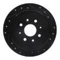 Picture of R1 03-07 Peugeot 307 (Mexico) Rear Right Drilled & Slotted Black Brake Rotor