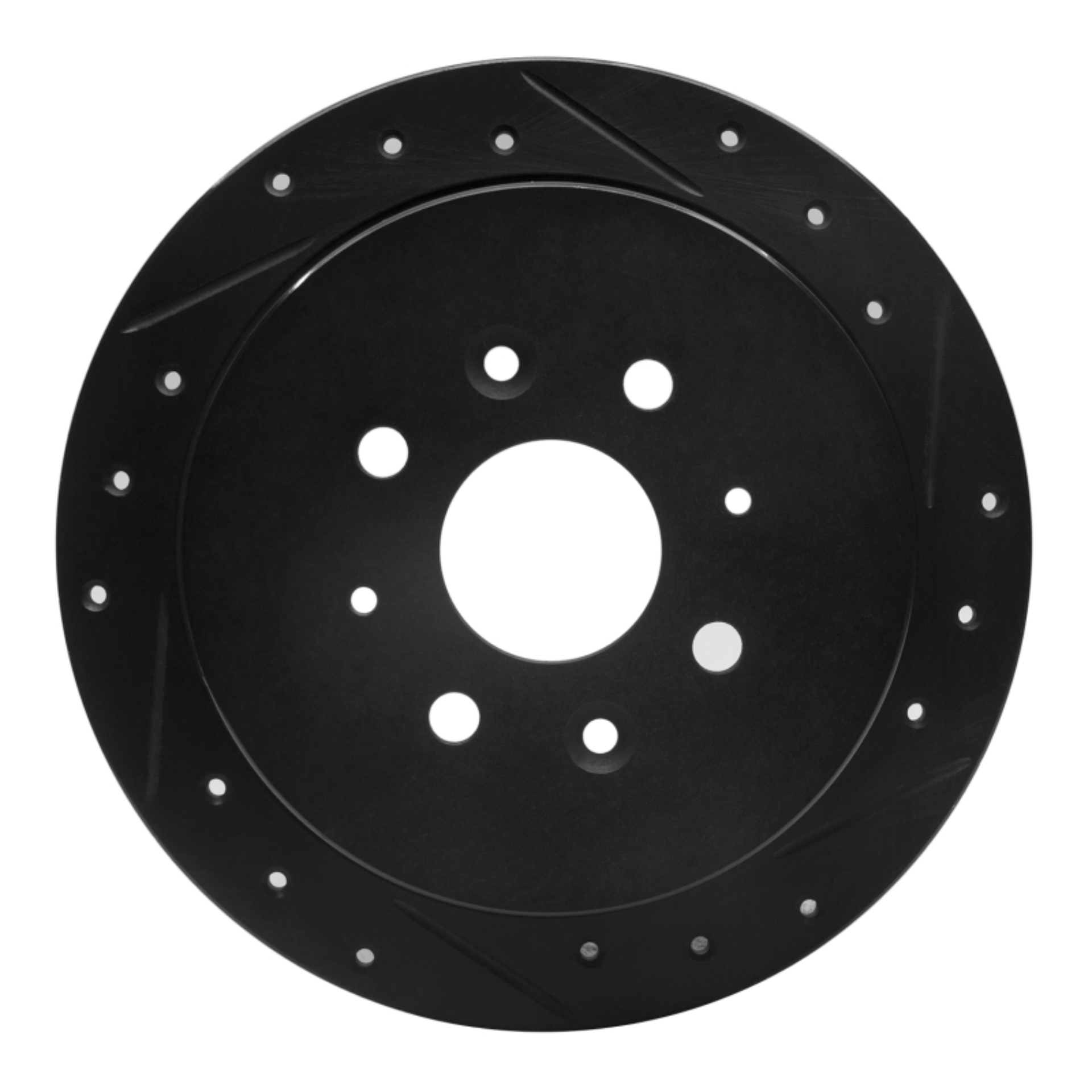 Picture of R1 03-07 Peugeot 307 (Mexico) Rear Right Drilled & Slotted Black Brake Rotor