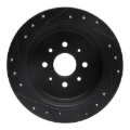 Picture of R1 03-07 Peugeot 307 (Mexico) Rear Right Drilled & Slotted Black Brake Rotor