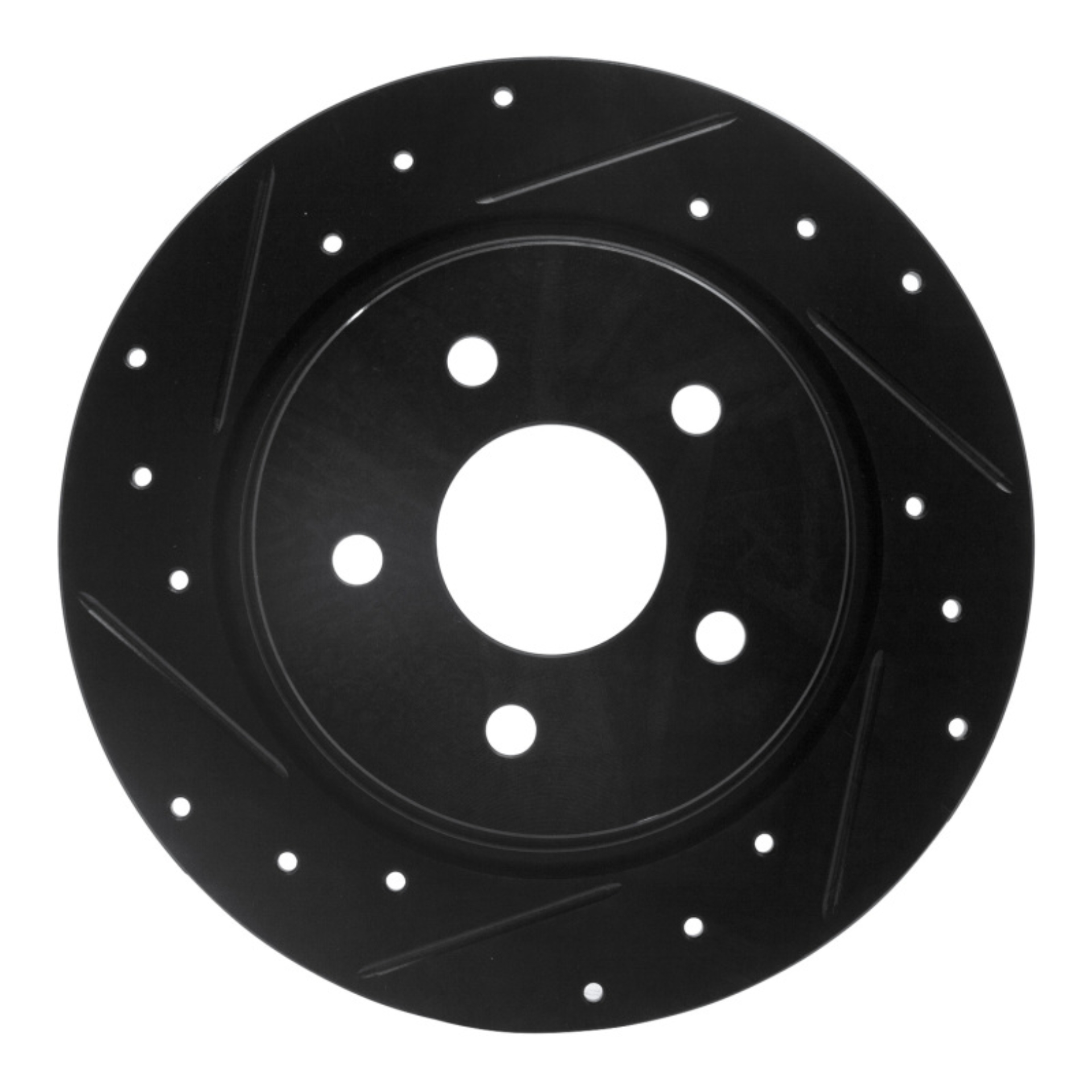 Picture of R1 99-03 Renault SCENIC (Mexico) Rear Left Drilled & Slotted Black Brake Rotor