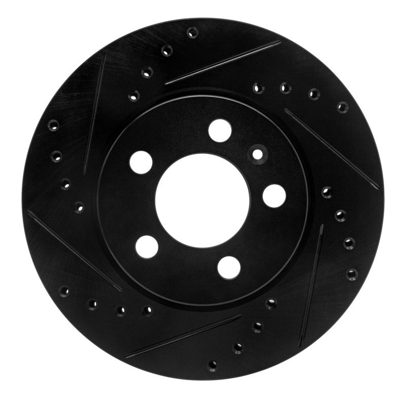 Picture of R1 03-18 Volkswagen VENTO (Mexico) Front Left Drilled & Slotted Black Brake Rotor