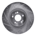 Picture of R1 18-20 Genesis G80 Front Left Drilled & Slotted Silver Brake Rotor