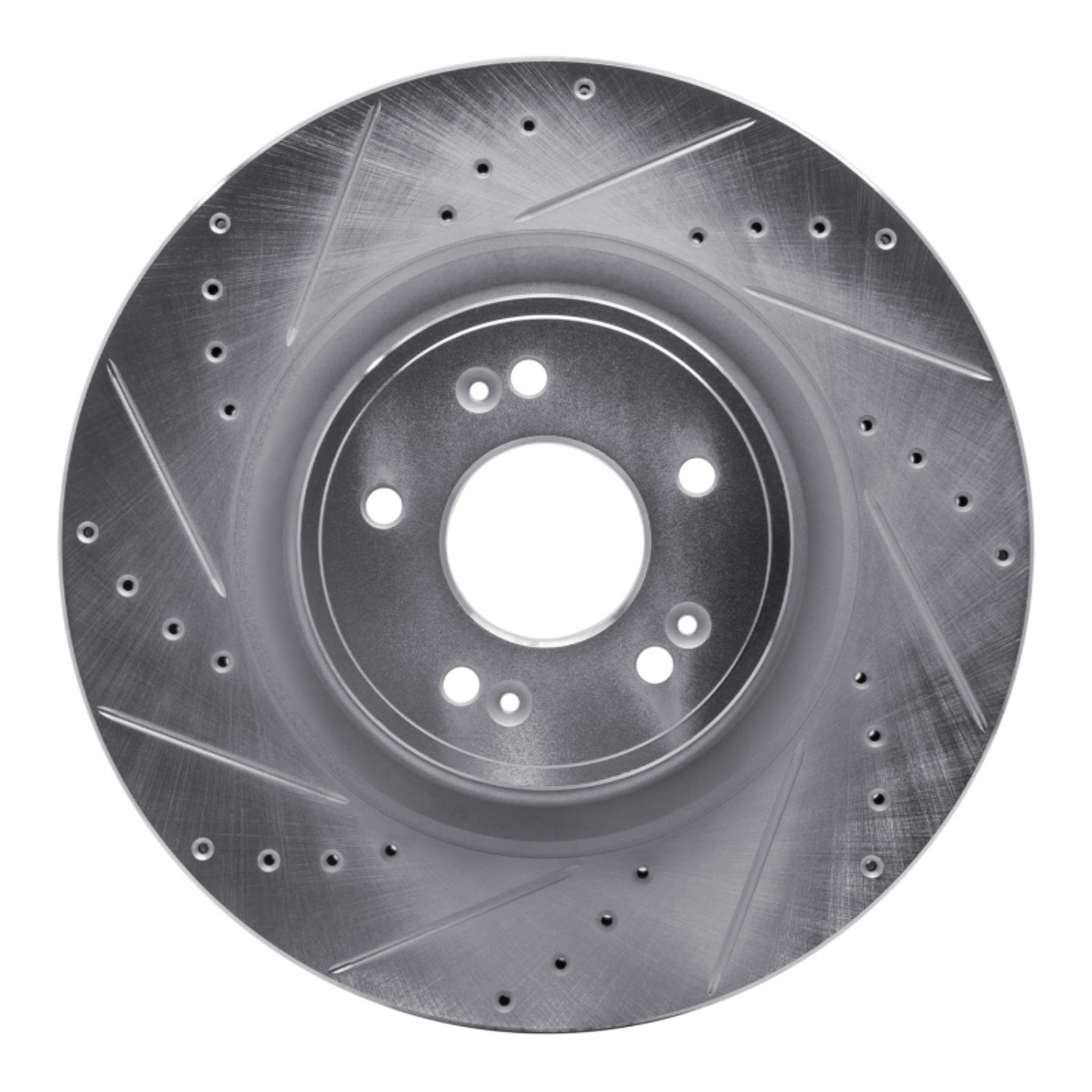 Picture of R1 18-20 Genesis G80 Front Left Drilled & Slotted Silver Brake Rotor