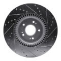Picture of R1 18-20 Genesis G80 Front Left Drilled & Slotted Silver Brake Rotor