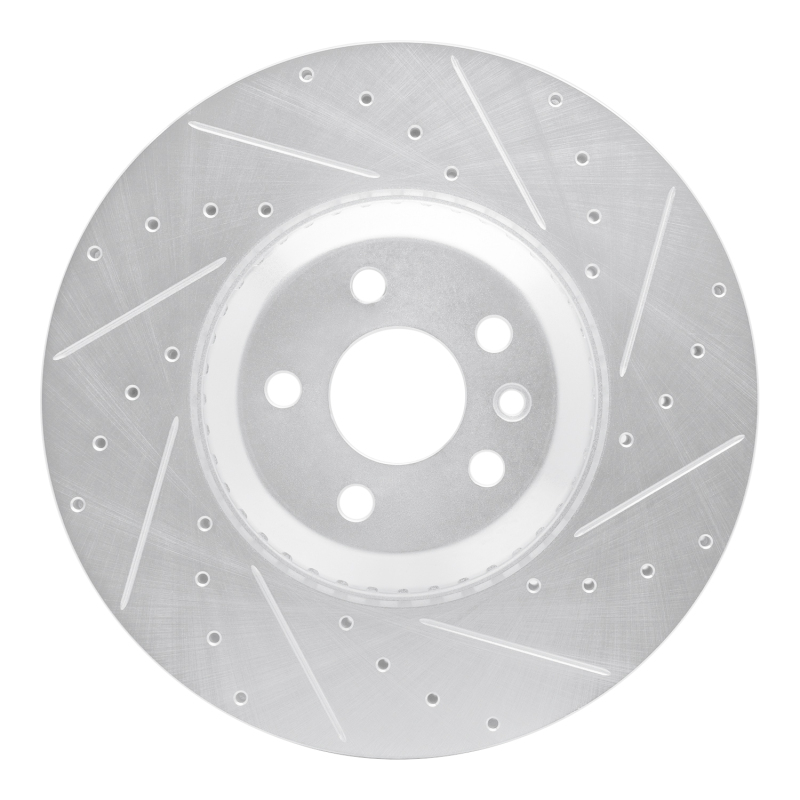 Picture of R1 20-25 Jaguar E-Pace Front Right Drilled & Slotted Silver Brake Rotor