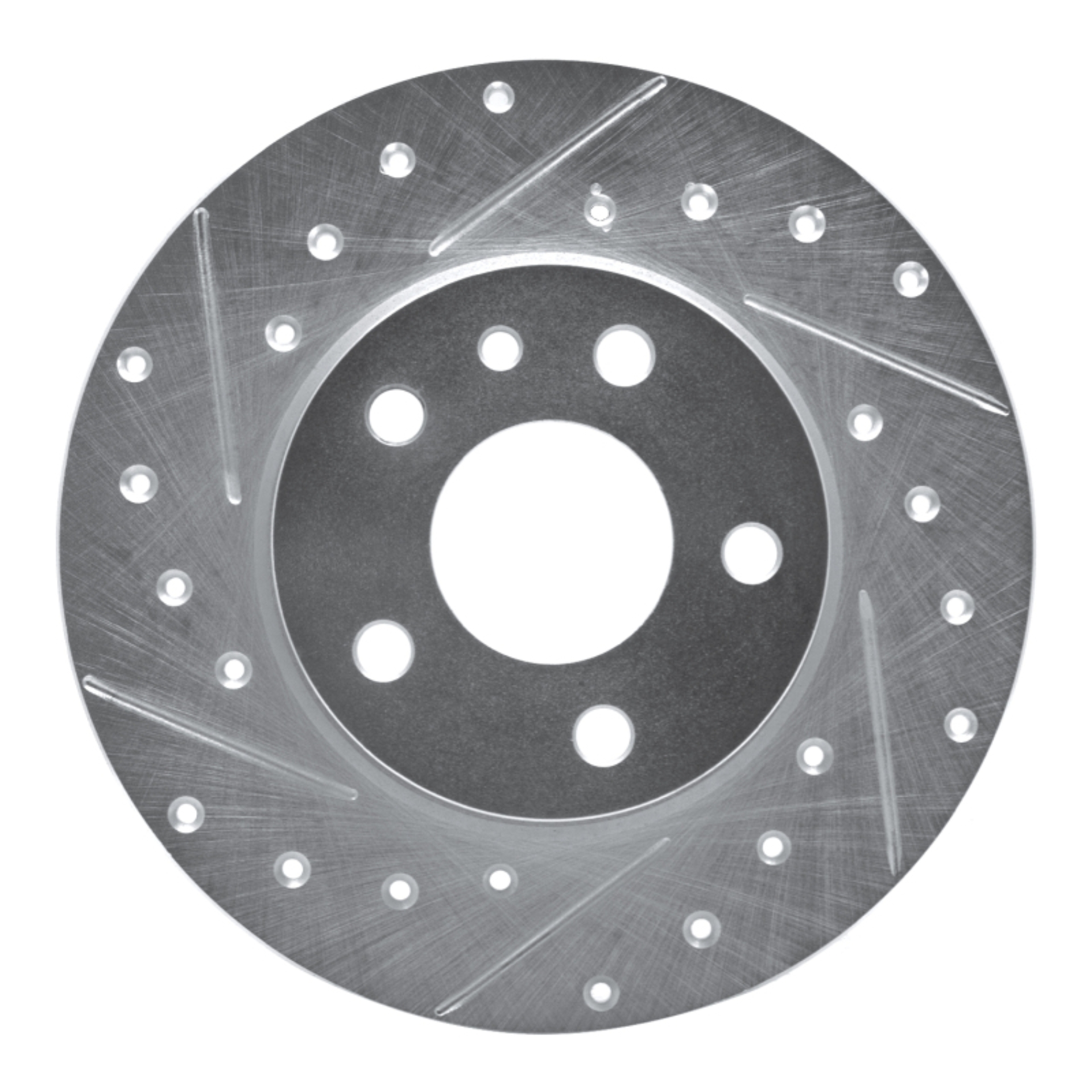 Picture of R1 91-95 Alfa Romeo 164 Rear Left Drilled & Slotted Silver Brake Rotor