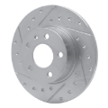 Picture of R1 91-95 Alfa Romeo 164 Rear Left Drilled & Slotted Silver Brake Rotor