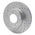Picture of R1 86-89 Jaguar XJ12 Front Left Drilled & Slotted Silver Brake Rotor