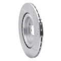 Picture of R1 16-24 Jaguar XF Rear Left Drilled & Slotted Silver Brake Rotor