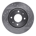 Picture of R1 00-04 Volvo V40 Front Right Drilled & Slotted Silver Brake Rotor