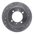 Picture of R1 00-07 Mitsubishi Space Star (Mexico) Rear Right Drilled & Slotted Silver Brake Rotor