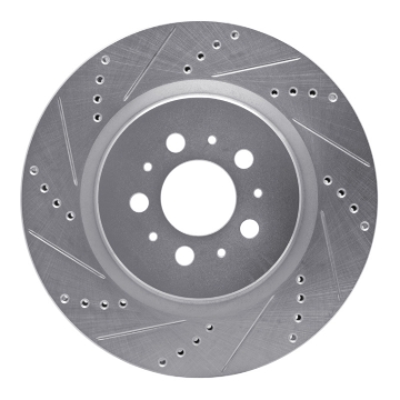 Picture of R1 04-07 Volvo S60 Rear Left Drilled & Slotted Silver Brake Rotor