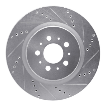 Picture of R1 04-07 Volvo S60 Rear Right Drilled & Slotted Silver Brake Rotor