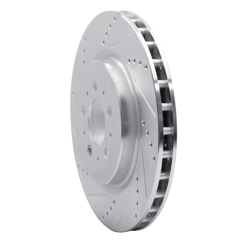 Picture of R1 04-07 Volvo S60 Rear Left Drilled & Slotted Silver Brake Rotor
