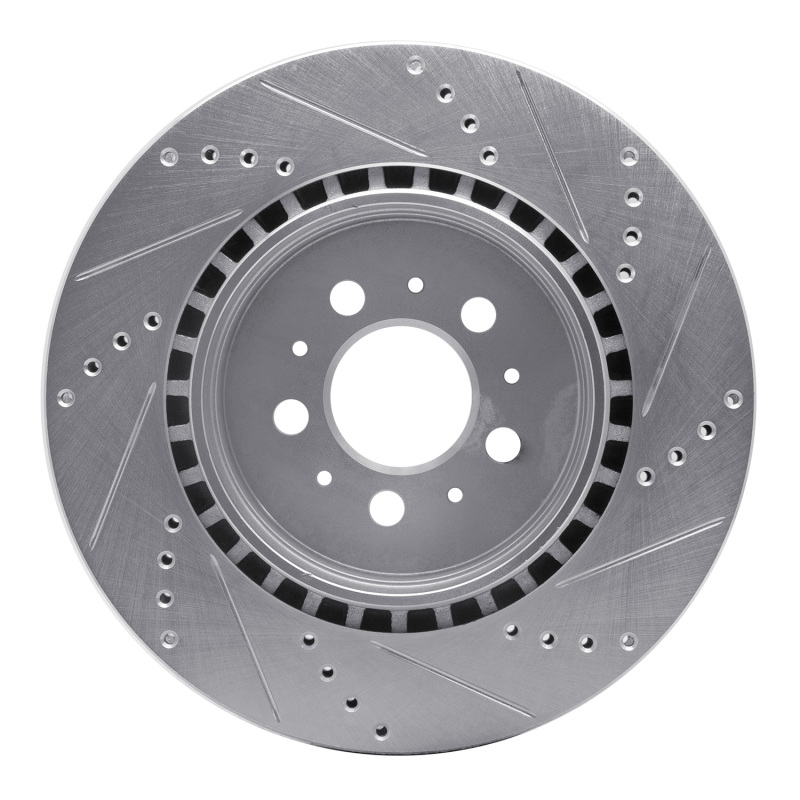 Picture of R1 04-07 Volvo S60 Rear Left Drilled & Slotted Silver Brake Rotor