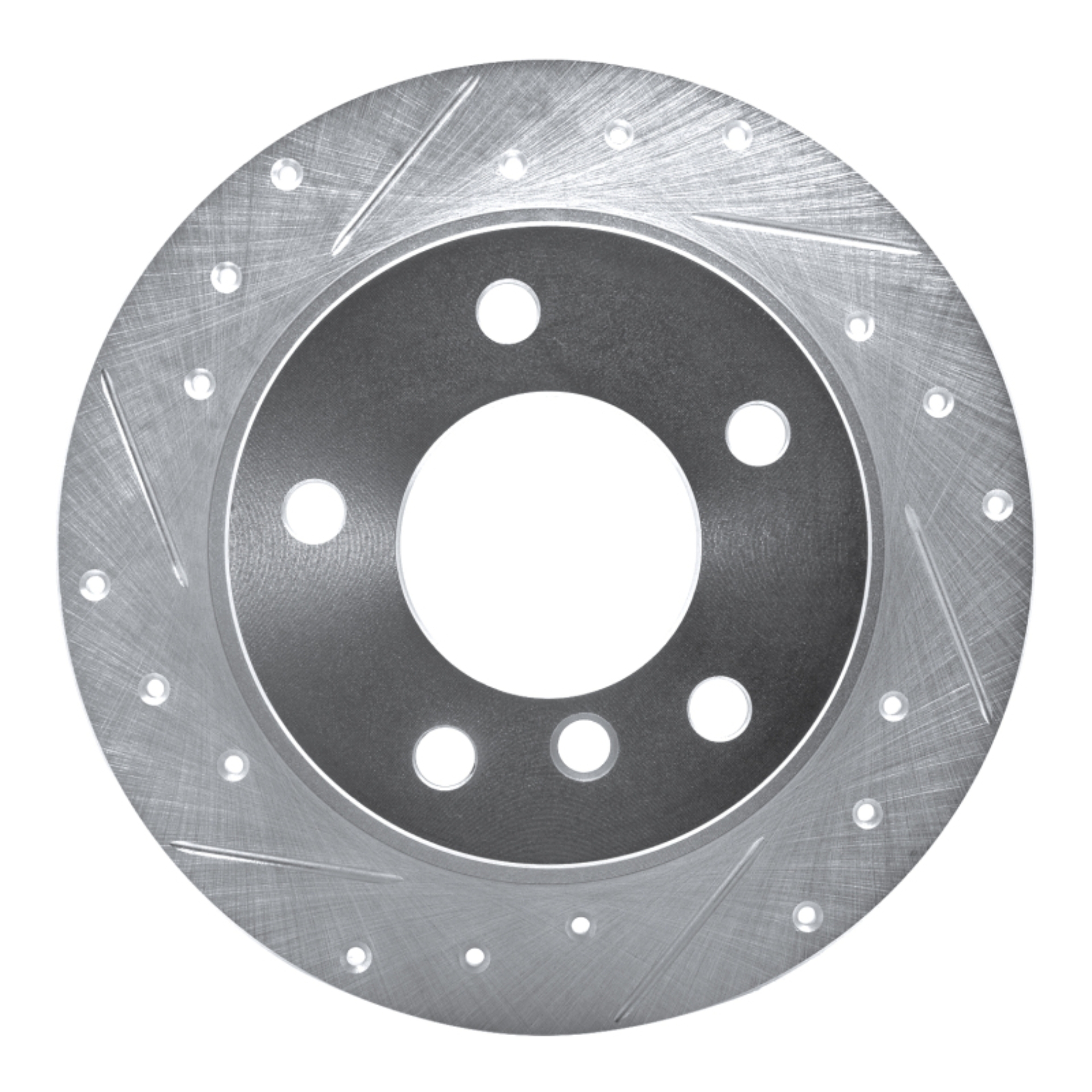 Picture of R1 95-99 BMW 318TI Rear Left Drilled & Slotted Silver Brake Rotor