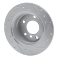 Picture of R1 95-99 BMW 318TI Rear Left Drilled & Slotted Silver Brake Rotor