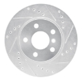 Picture of R1 14-21 BMW i3 Front Right Drilled & Slotted Silver Brake Rotor