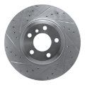 Picture of R1 07-19 BMW X5 Rear Left Drilled & Slotted Silver Brake Rotor