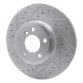 Picture of R1 07-19 BMW X5 Rear Left Drilled & Slotted Silver Brake Rotor