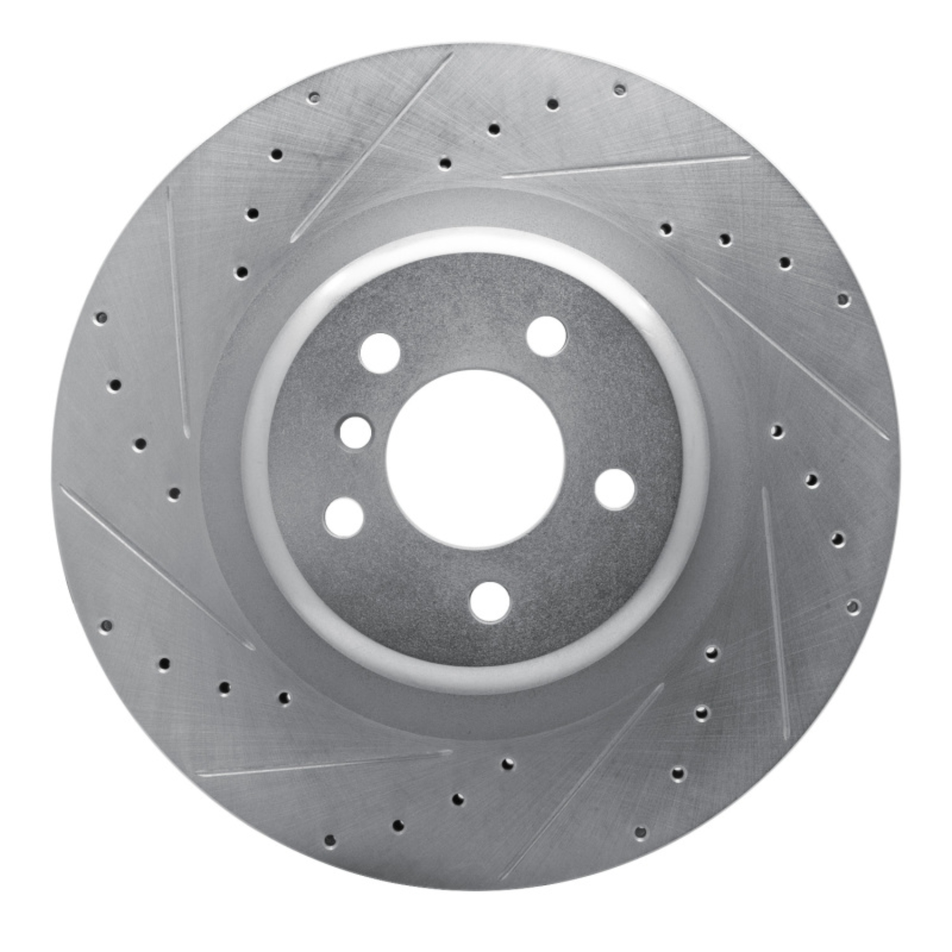 Picture of R1 10-14 BMW X5 Rear Left Drilled & Slotted Silver Brake Rotor