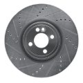 Picture of R1 13-13 Mini Cooper (Excl Clubman) Front Left Drilled & Slotted Silver Brake Rotor