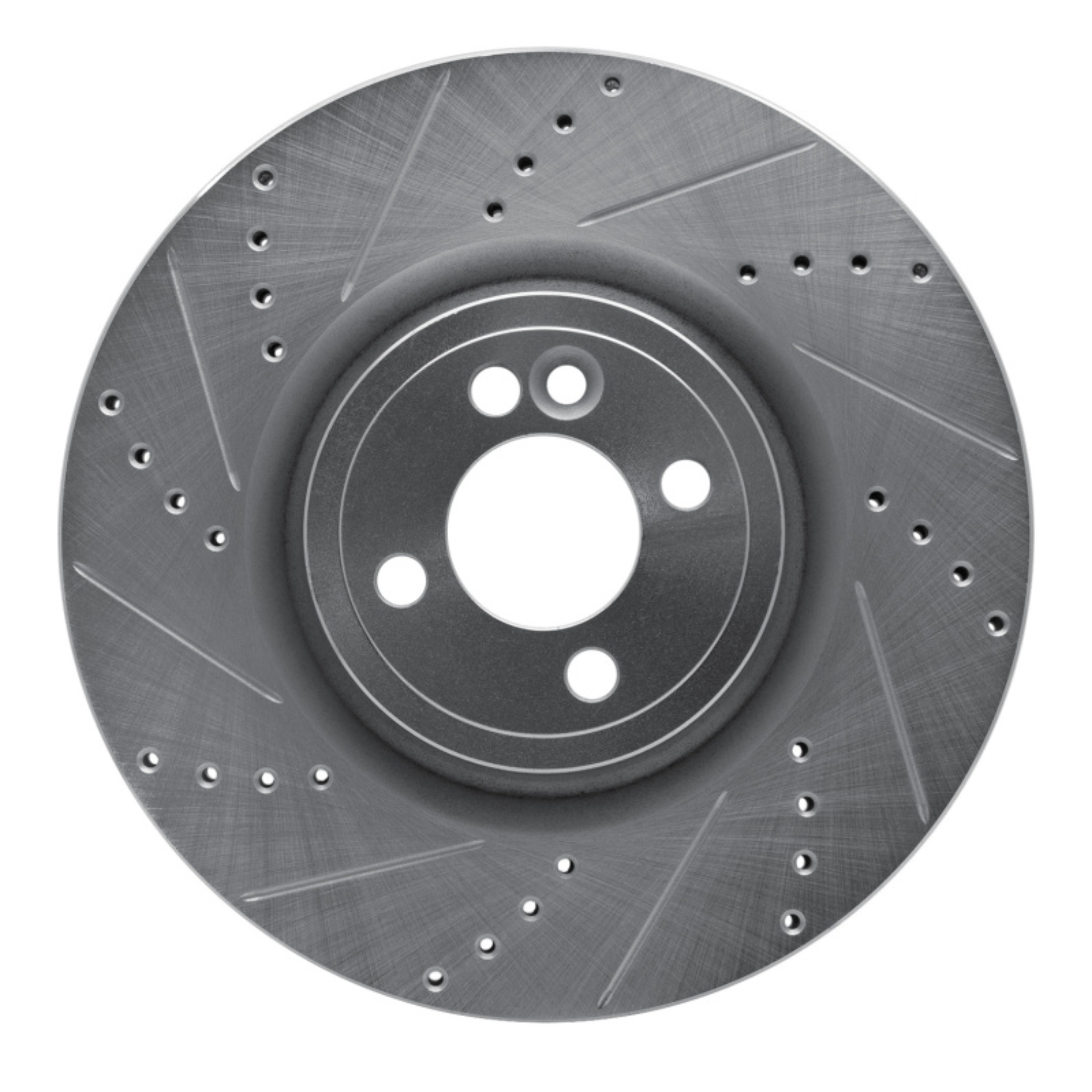 Picture of R1 13-13 Mini Cooper (Excl Clubman) Front Left Drilled & Slotted Silver Brake Rotor