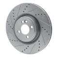 Picture of R1 13-13 Mini Cooper (Excl Clubman) Front Left Drilled & Slotted Silver Brake Rotor