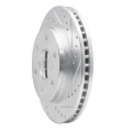 Picture of R1 03-17 Dodge Viper Rear Right Drilled & Slotted Silver Brake Rotor