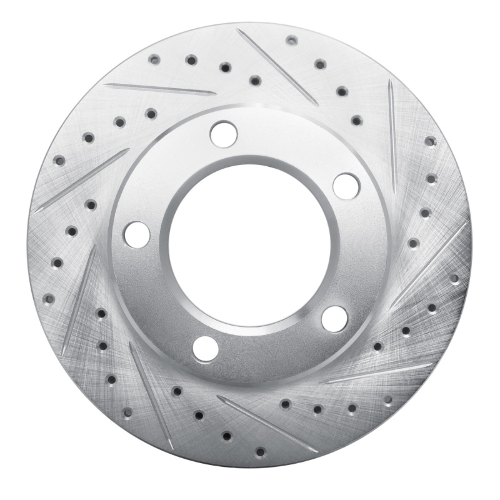Picture of R1 80-93 Dodge Ramcharger 4WD Front Right Drilled & Slotted Silver Brake Rotor