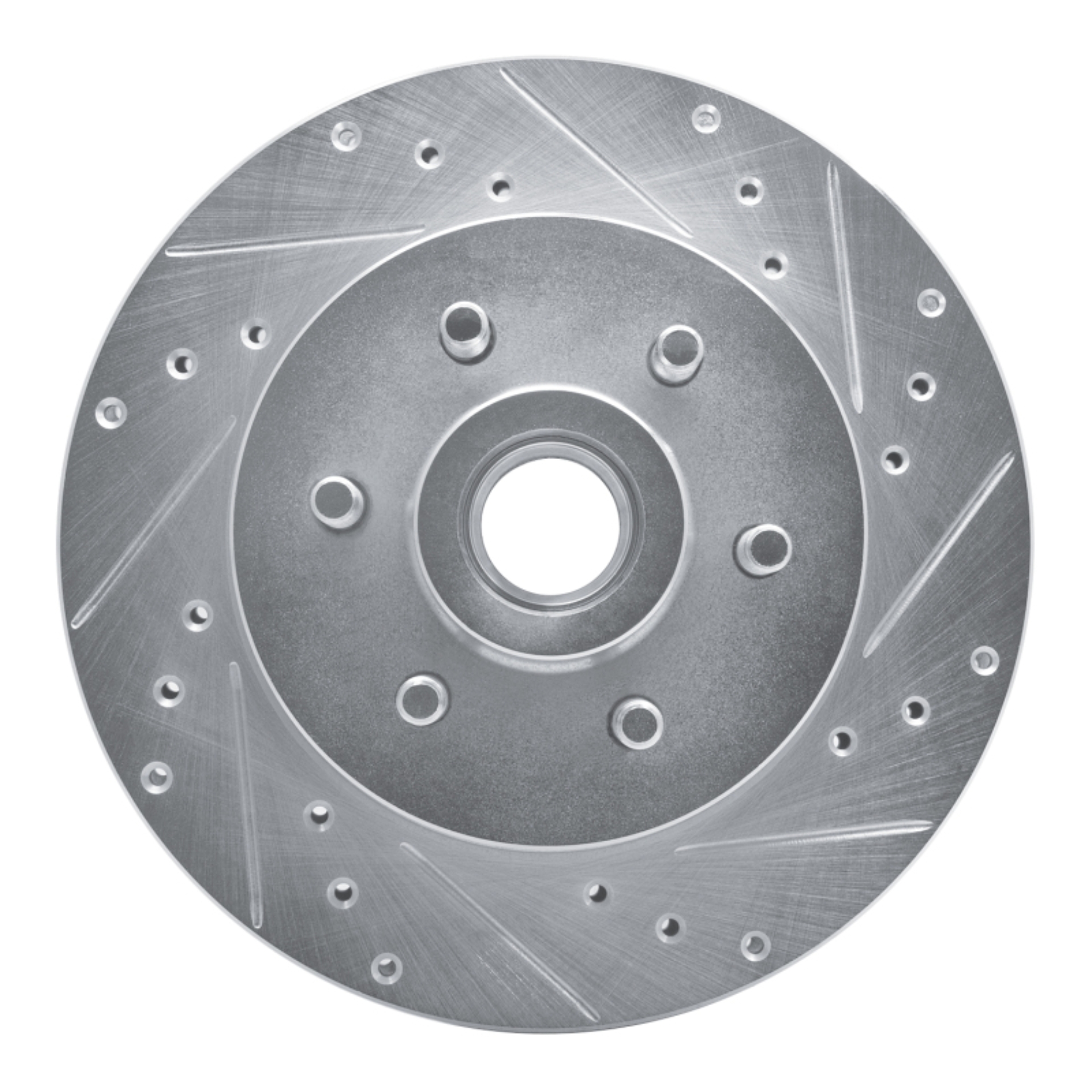 Picture of R1 93-96 Dodge DAKOTA RWD Front Right Drilled & Slotted Silver Brake Rotor