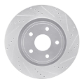 Picture of R1 04-06 Dodge Ram 1500 Pickup Front Right Drilled & Slotted Silver Brake Rotor