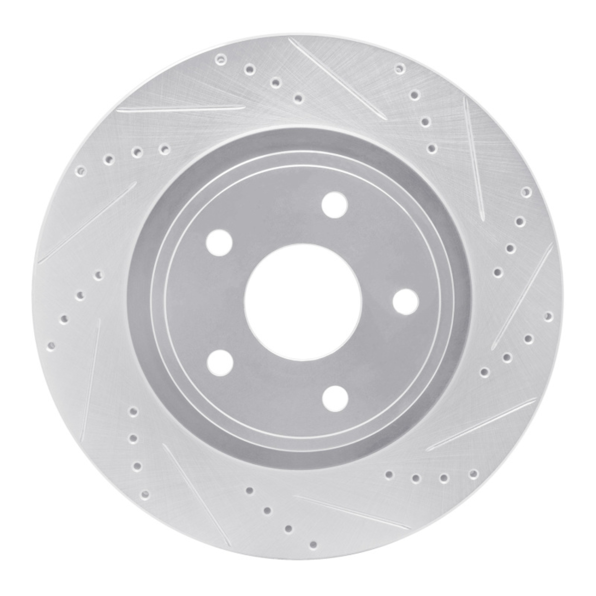 Picture of R1 04-06 Dodge Ram 1500 Pickup Front Right Drilled & Slotted Silver Brake Rotor
