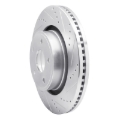 Picture of R1 04-06 Dodge Ram 1500 Pickup Front Right Drilled & Slotted Silver Brake Rotor