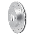 Picture of R1 80-89 Buick SKYLARK Front Right Drilled & Slotted Silver Brake Rotor