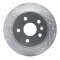 Picture of R1 11-16 Buick LaCrosse Rear Left Drilled & Slotted Silver Brake Rotor