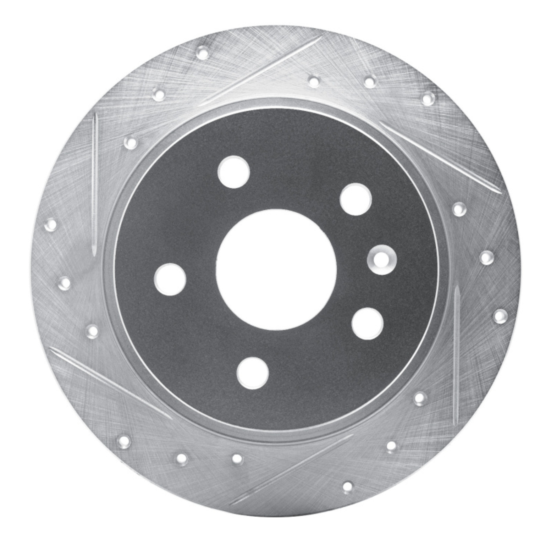 Picture of R1 11-16 Buick LaCrosse Rear Left Drilled & Slotted Silver Brake Rotor