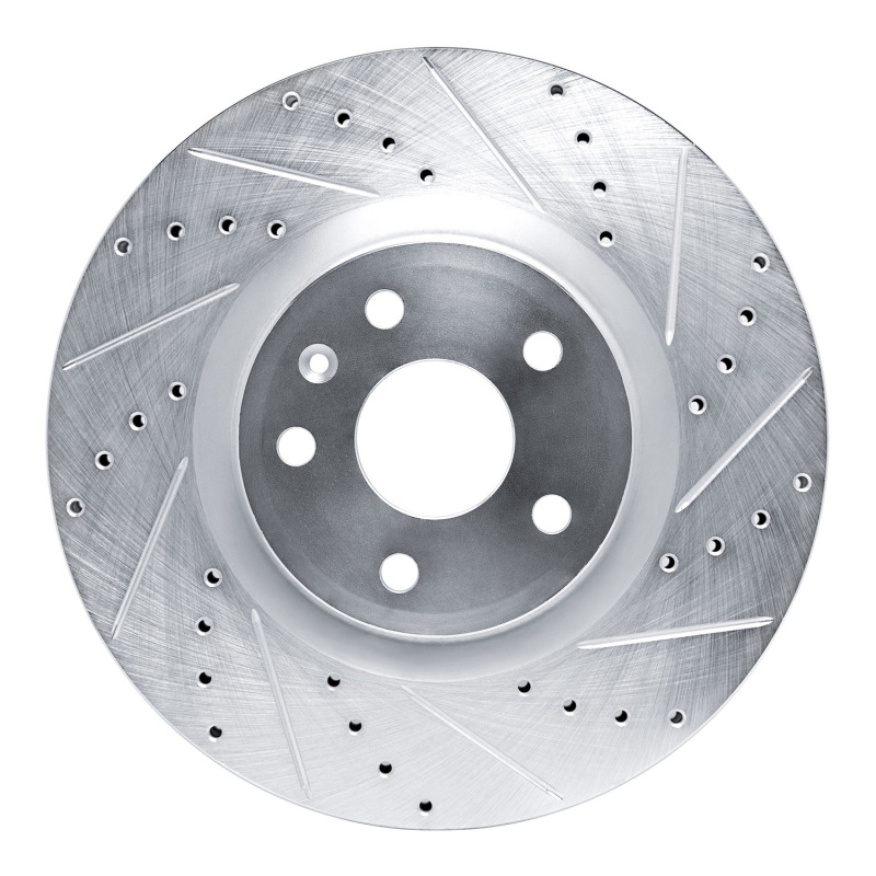 Picture of R1 13-19 Buick Regal Front Right Drilled & Slotted Silver Brake Rotor