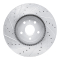 Picture of R1 13-19 Buick Regal Front Right Drilled & Slotted Silver Brake Rotor