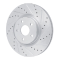 Picture of R1 13-19 Buick Regal Front Right Drilled & Slotted Silver Brake Rotor