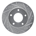 Picture of RNC Brake Rotor - Drill & Slot - R1 69-78 Cadillac Eldorado Front Right Rear Right Drilled & Slotted Silver Brake Rotor rnc631-46004R