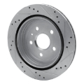 Picture of RNC Brake Rotor - Drill & Slot - R1 08-19 Cadillac CTS Rear Left Drilled & Slotted Silver Brake Rotor rnc631-46024L