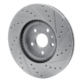 Picture of RNC Brake Rotor - Drill & Slot - R1 08-17 Cadillac CTS Front Left Drilled & Slotted Silver Brake Rotor rnc631-46027L