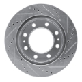 Picture of RNC Brake Rotor - Drill & Slot - R1 85-89 Chevrolet P30 Front Left Drilled & Slotted Silver Brake Rotor rnc631-47066L