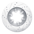 Picture of RNC Brake Rotor - Drill & Slot - R1 09-12 Chevrolet Colorado Front Right Drilled & Slotted Silver Brake Rotor rnc631-48057R