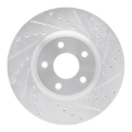 Picture of RNC Brake Rotor - Drill & Slot - R1 04-19 Ford Escape Front Right Drilled & Slotted Silver Brake Rotor rnc631-54069R