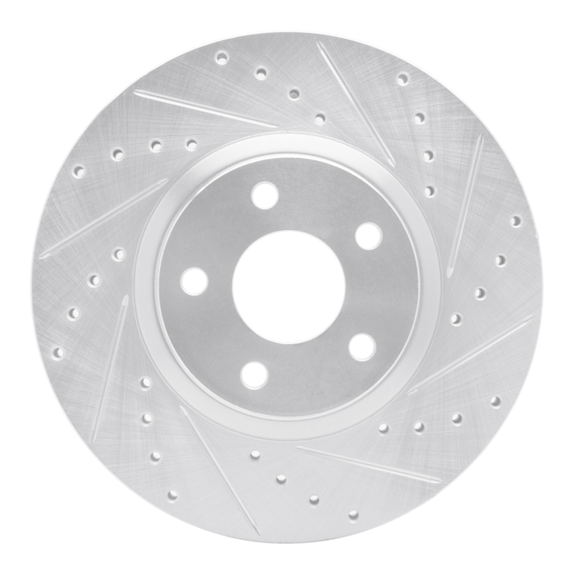 Picture of RNC Brake Rotor - Drill & Slot - R1 04-19 Ford Escape Front Right Drilled & Slotted Silver Brake Rotor rnc631-54069R