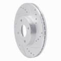 Picture of RNC Brake Rotor - Drill & Slot - R1 14-23 Ford Fiesta (USA/Canada) Front Right Drilled & Slotted Silver Brake Rotor rnc631-54075R