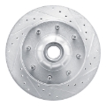 Picture of RNC Brake Rotor - Drill & Slot - R1 80-85 Ford F-250 2WD (Excl Super Duty) Front Right Drilled & Slotted Silver Brake Rotor rnc631-54115R